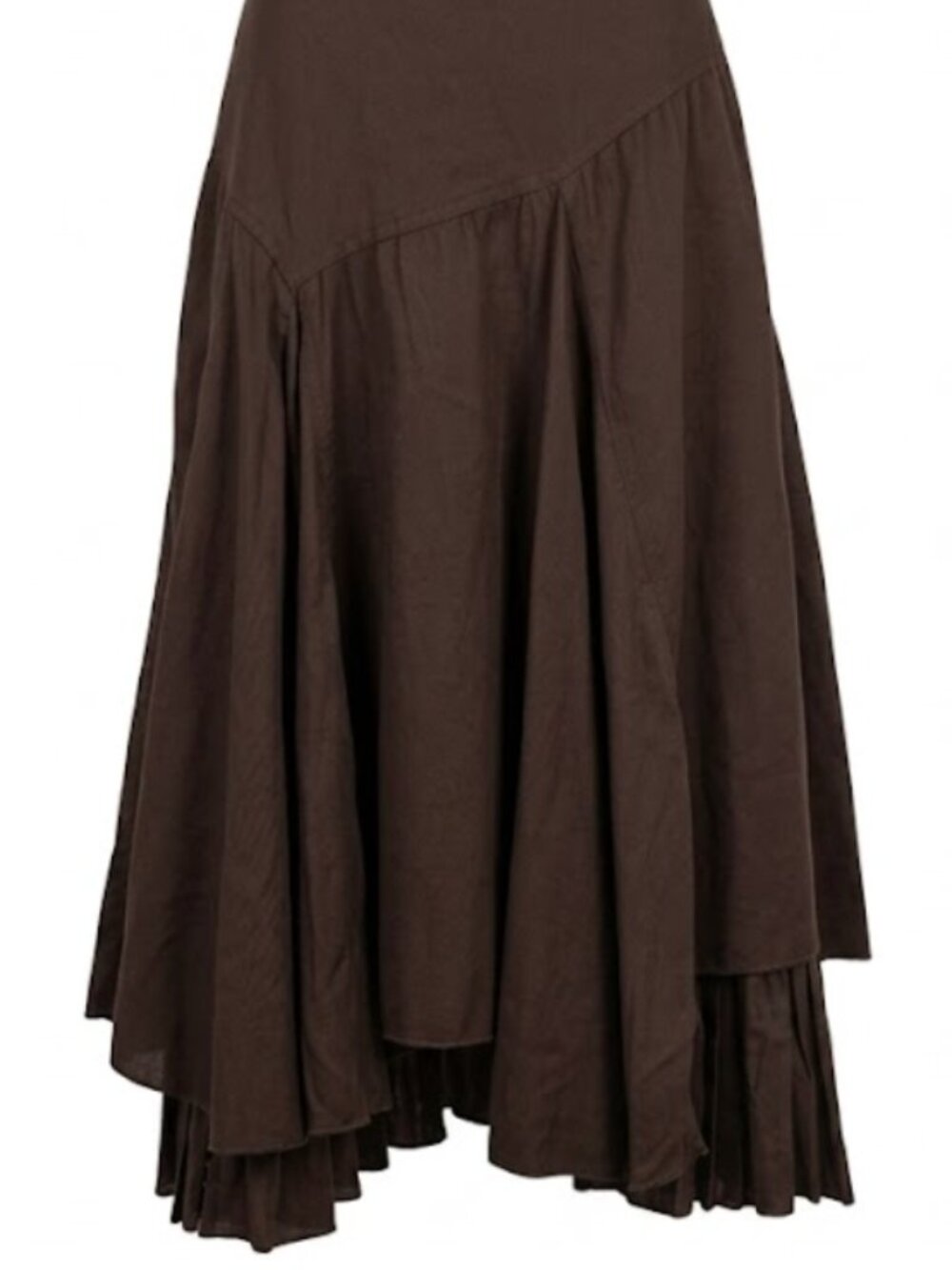 COS Brown Asymmetrical Midi Skirt